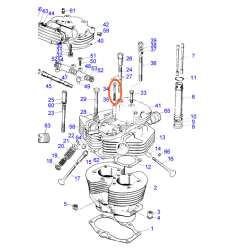 Jeu de 4 Boulons Extérieurs pour Boîtes Culbuteurs Triumph T120 / TR6 1969-72 et T140 / TR7 1973-83