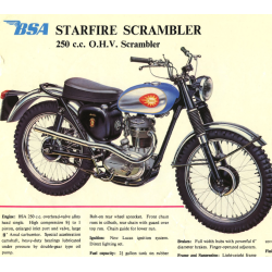 Patte de Phare Gauche Neuve d'Époque BSA C15 Starfire Scrambler