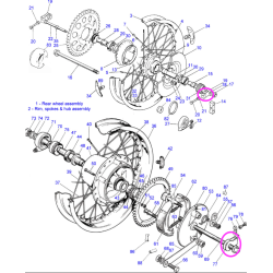 Ajusteur de Roue Arrière / Chaîne Triumph T120 1971-72 et T140 1973-79