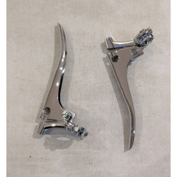 Paire de Leviers Frein et Embrayage Universels, Bout Plat