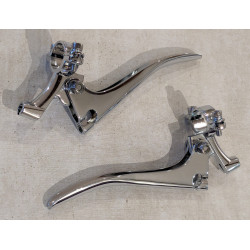 Paire de Leviers Frein et Embrayage Universels, Bout Plat