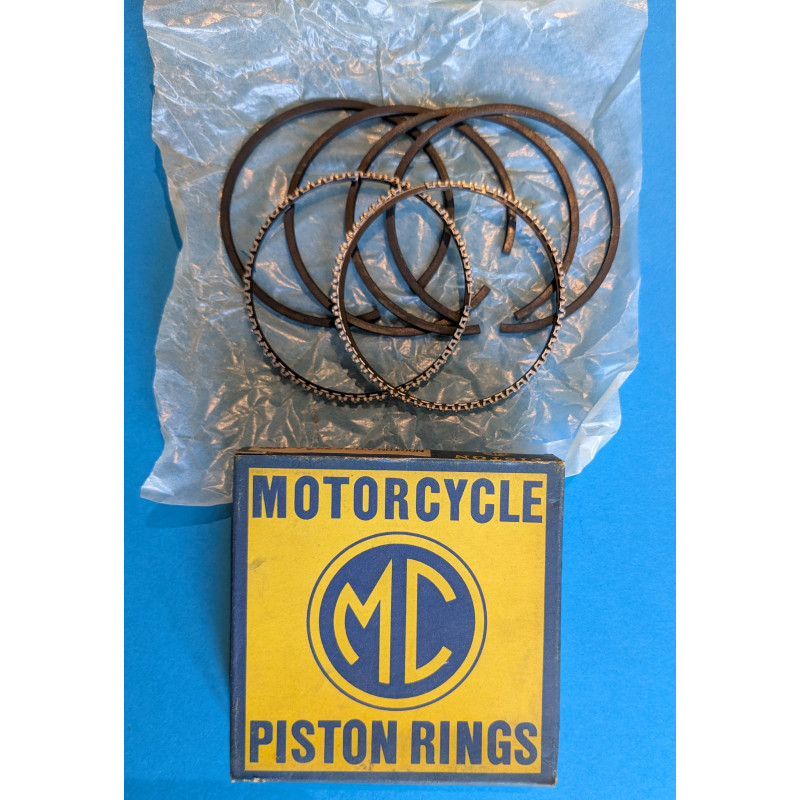 Jeu de Segments Norton Atlas 73mm +0.030 Neuf d'Époque