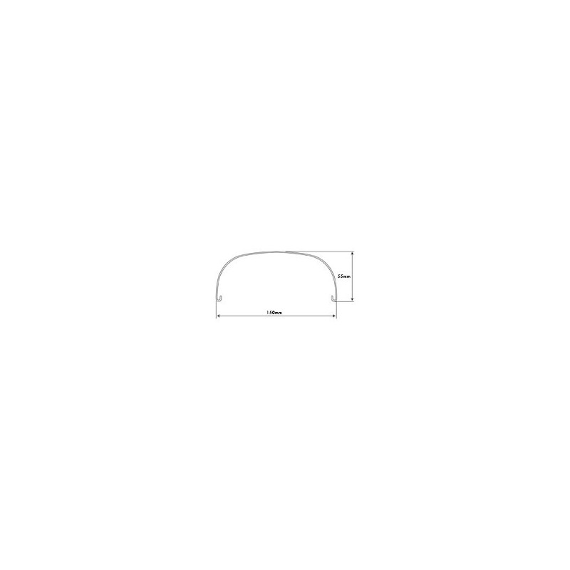 Garde-boue Arrière pour Roue de 18 ou 19 Pouces Forme de D, Largueur 6 Pouces (15cm)