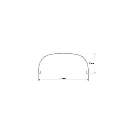 Garde-boue Arrière pour Roue de 18 ou 19 Pouces Forme de D, Largueur 6 Pouces (15cm)