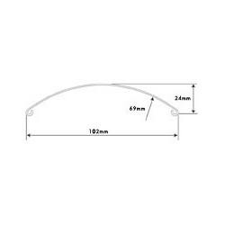 Garde-boue Avant Roue 21 Pouces Forme de C, Largeur 4 Pouces (10cm)