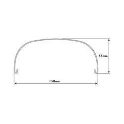 Garde-boue Arrière en Inox pour Roue de 18 ou 19 Pouces Forme de D, Largueur 6 Pouces (15cm)