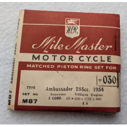 Jeu de Segments Neuf d'Époque Villiers 255cc 1954 63mm +030
