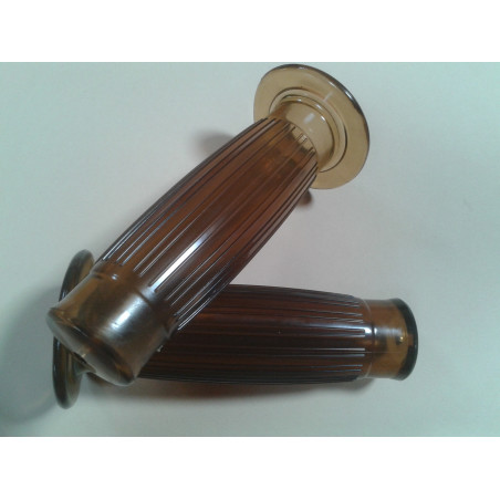 Poignées Beston / Gran Turismo en Marron Gel, Guidon 25mm