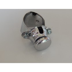 Interrupteur de Klaxon Chromé, type Lucas pour Guidon de 25mm