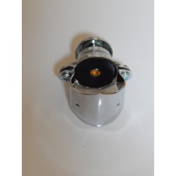 Interrupteur de Klaxon Chromé, type Lucas pour Guidon de 25mm
