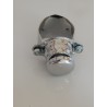 Interrupteur de Klaxon Chromé, type Lucas pour Guidon de 25mm