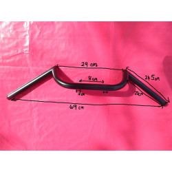 Guidon Universel "Ace Bar" en NOIR Style Café Racer en 22mm