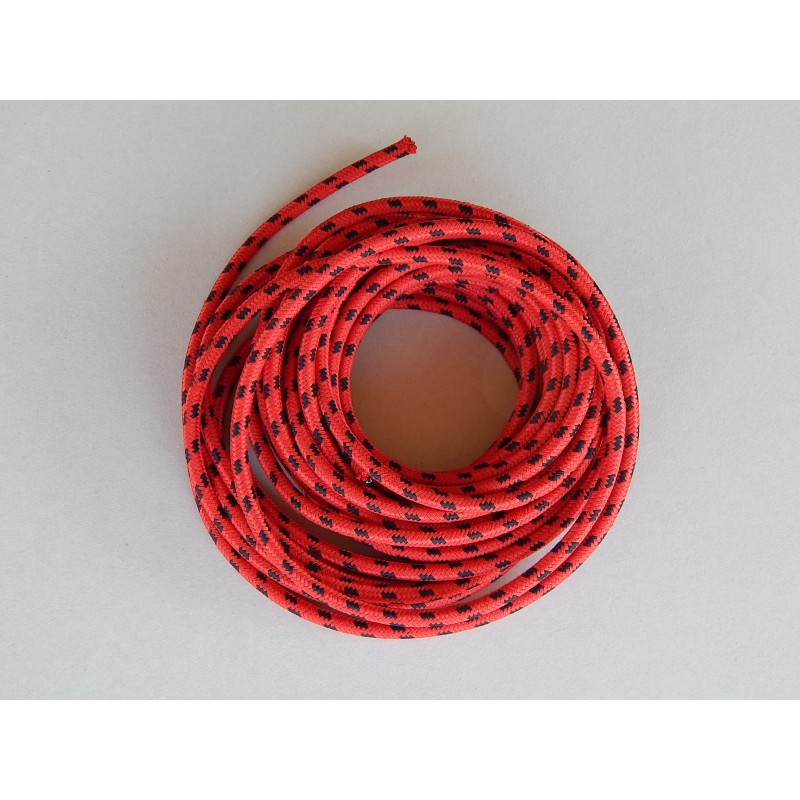 Câble Haut Tension Tressé, Rouge et Noir, le Mètre