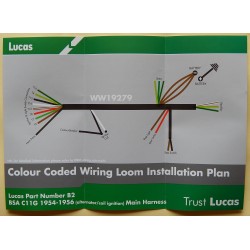 Faisceau Électrique Lucas pour  BSA C11G avec Alternateur