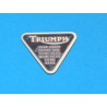 Plaque de Brevet de Carter de Distribution Triumph Finition Laiton
