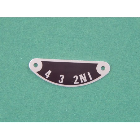 Plaque d'Indication de Vitesse Triumph, Finition Aluminium