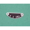 Plaque d'Indication de Vitesse Triumph, Finition Aluminium