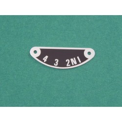 Plaque d'Indication de Vitesse Triumph, Finition Aluminium