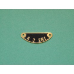 Plaque d'Indication de Vitesse Triumph, Finition Laiton