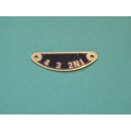Plaque d'Indication de Vitesse Triumph, Finition Laiton