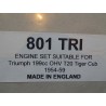 Pochette de Joints Triumph T20 Tiger Cub 200 (1954-59)