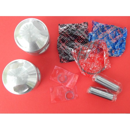 Jeu de Pistons Complet avec Segments et Axes - Triumph T120  71mm + 0.020