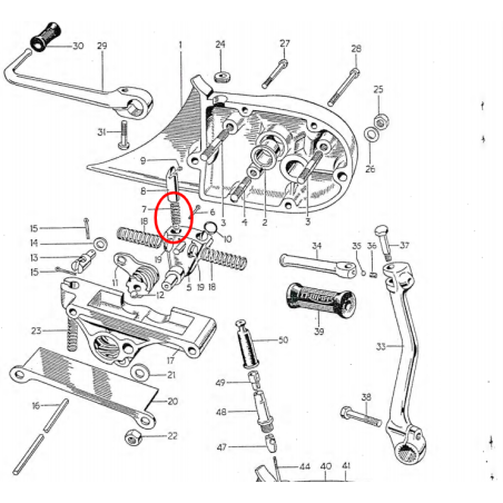 Kit Ressorts de Sélecteur Triumph 350cc et 500cc 1961-63