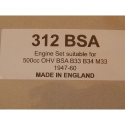 Pochette de Joints BSA 500cc B33, B34, M33 1947-60