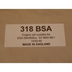 Pochette de Joints BSA M20 500cc, M21 600cc (1939-49)
