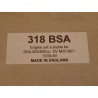 Pochette de Joints BSA M20 500cc, M21 600cc (1939-49)