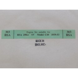 Pochette de Joints BSA C10 1939-53