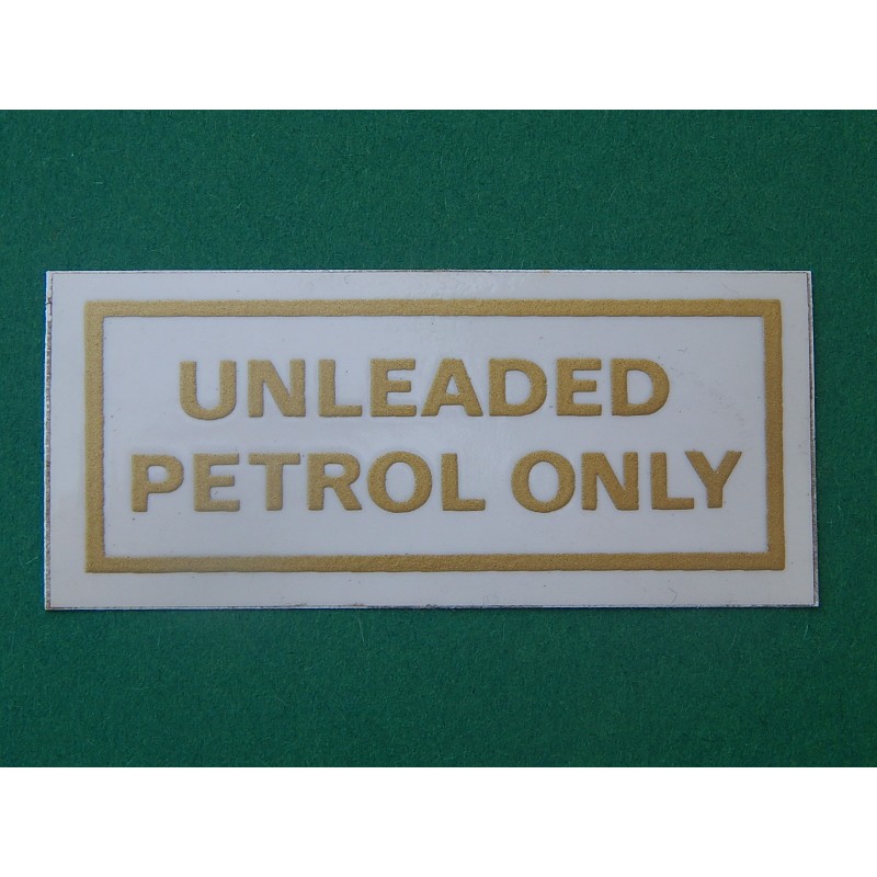 Autocollant Triumph Bonneville L F Harris UNLEADED PETROL ONLY