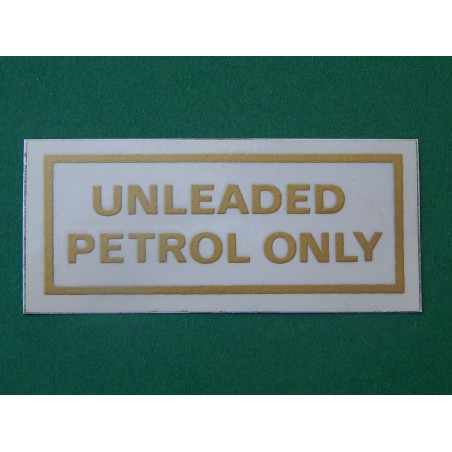 Autocollant Triumph Bonneville L F Harris UNLEADED PETROL ONLY