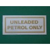 Autocollant Triumph Bonneville L F Harris UNLEADED PETROL ONLY