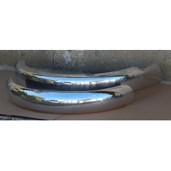 Paire de Garde-Boue avec Bride en Aluminium Poli Pour Triumph 500 et 650cc