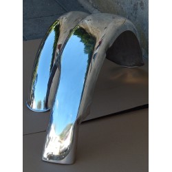Paire de Garde-Boue avec Bride en Aluminium Poli Pour Triumph 500 et 650cc