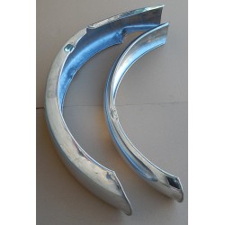 Paire de Garde-Boue avec Bride en Aluminium Poli Pour Triumph 500 et 650cc