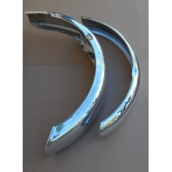 Paire de Garde-Boue avec Bride en Aluminium Poli Pour Triumph 500 et 650cc