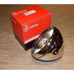 Corps de Phare Chromé Authentique Lucas 5411506 avec Cerclage