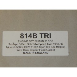 Pochette de Joints Triumph 500cc 5TA 1958-66, T100A Tiger 100 S/S 1960-66