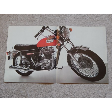 Brochure Publicitaire d'Époque Triumph Bonneville 750 T140V 1973