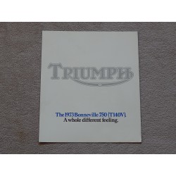 Brochure Publicitaire d'Époque Triumph Bonneville 750 T140V 1973