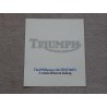 Brochure Publicitaire d'Époque Triumph Bonneville 750 T140V 1973