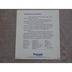 Brochure Publicitaire d'Époque Triumph Bonneville 750 T140V 1973