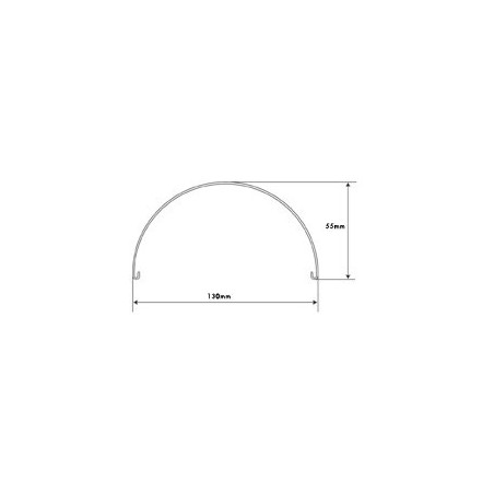 Garde-boue Arrière en Acier Brut pour Roue de 18 ou 19 Pouces Forme de C, Largueur 5 Pouces (127mm)
