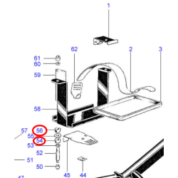 Caoutchouc pour le Support de Batterie BSA A50 A65 1970
