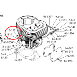 Écrou d'Embase de Cylindre BSA M20 / M21 1937-62