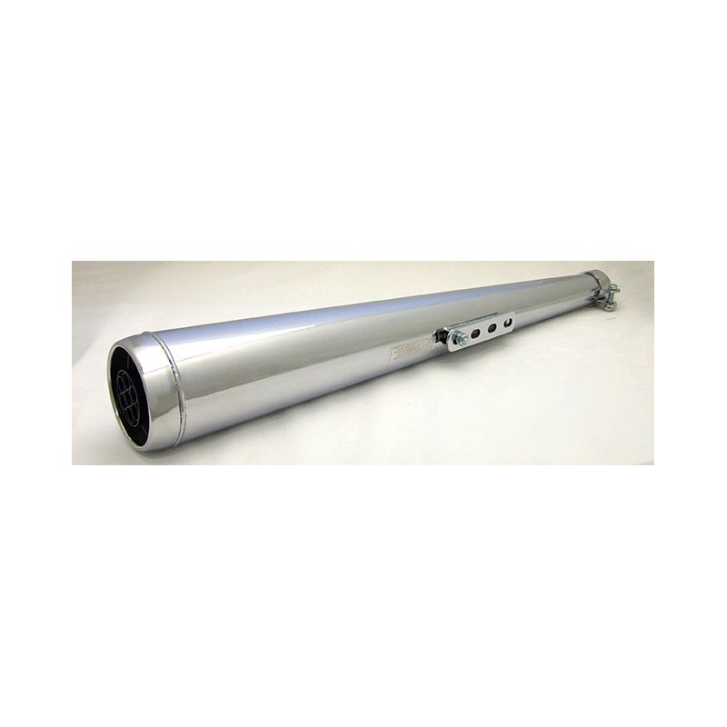 Silencieux Style Dunstall (66cm) Universel, Chromé