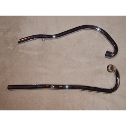 Tubes d'Échappement Relevés Slash Cut pour TRIUMPH 650cc 1967-70