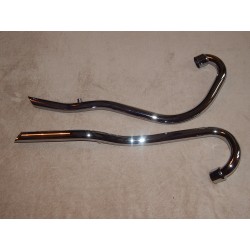 Tubes d'Échappement Relevés Slash Cut pour TRIUMPH 650cc 1967-70